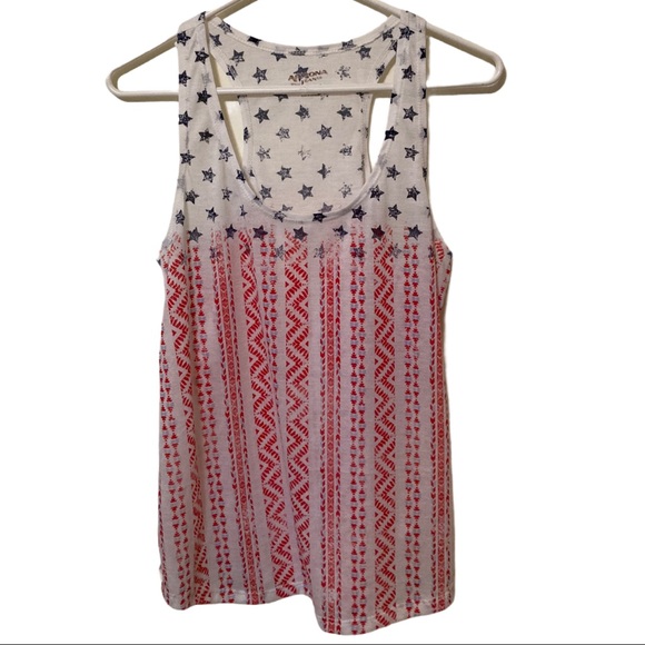 Arizona Jean Company Tops - Arizona Jeans Americana Racerback Tank, Size L